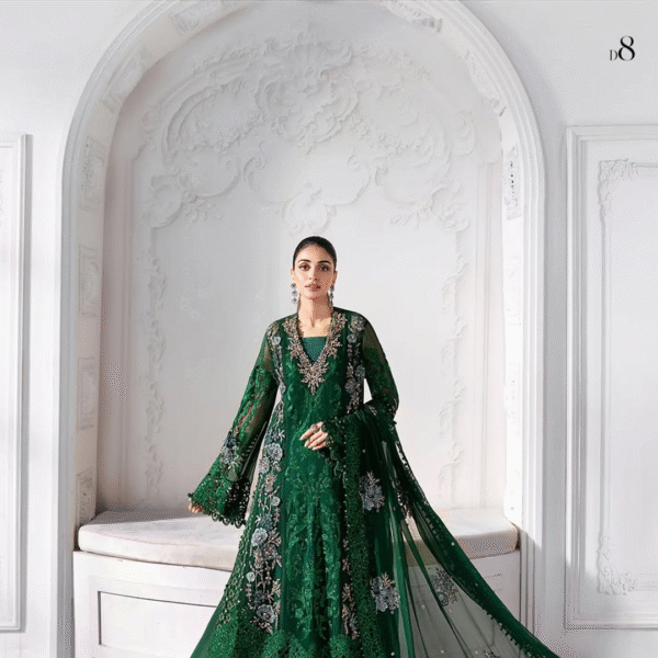 3 Piece Unstitched Embroidered Chiffon Suit - Image 14