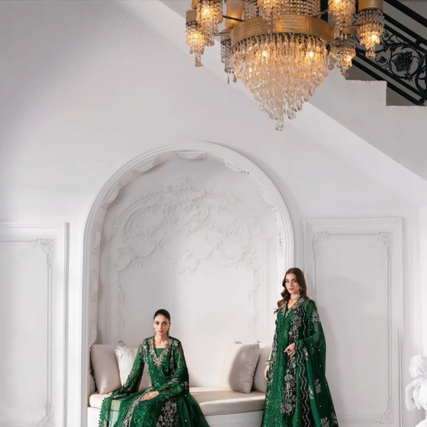 3 Piece Unstitched Embroidered Chiffon Suit - Image 13