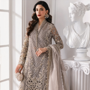 3 Piece Unstitched Embroidered Organza Suit D6