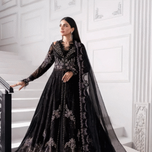3 Piece Unstitched Embroidered Organza Suit D4