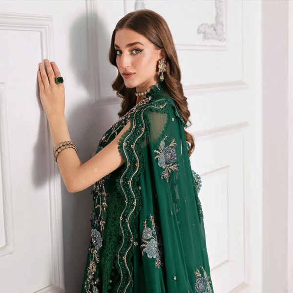 3 Piece Unstitched Embroidered Chiffon Suit - Image 8